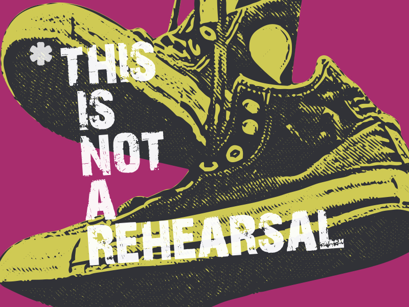 Punk-themed event branded for a corporate event.