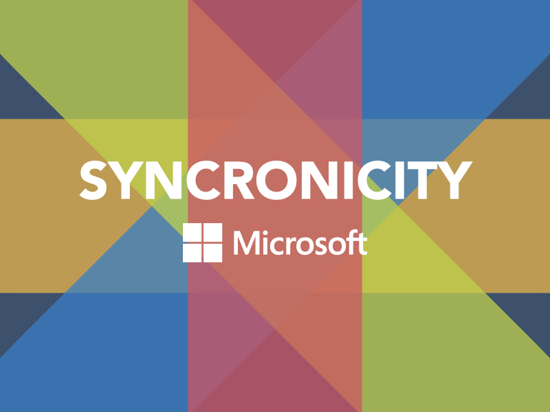 Event themed branding for a corporate event for Microsoft.