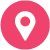 drop pin icon in white and red circle